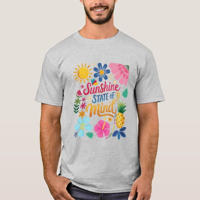 T-shirt État d'esprit de Sunshine (Devant)