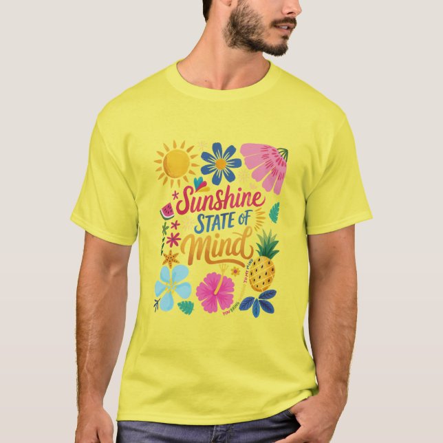 T-shirt État d'esprit de Sunshine (Devant)