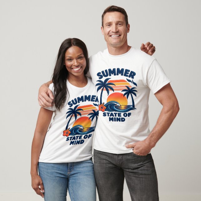 T-shirt État d'esprit d'été (Unisexe)