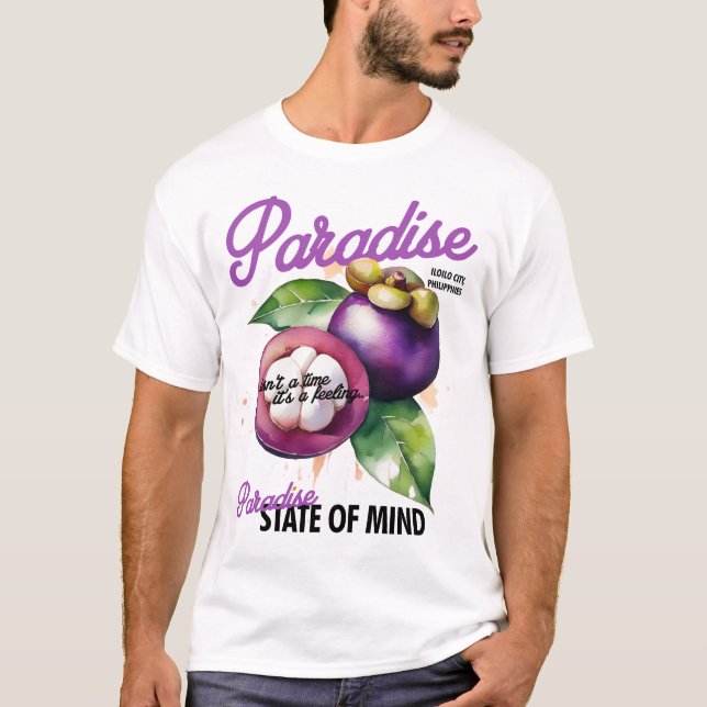 T-shirt État d'esprit du paradis - Mangosteen (Devant)