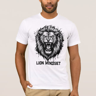 T-shirt État d'esprit lion Graphique de lion puissant Anim