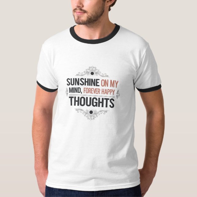T-shirt État d'esprit rétro Sunshine – Tee classique à enc (Devant)