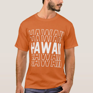 T-shirt État d'Hawaii Texte répété