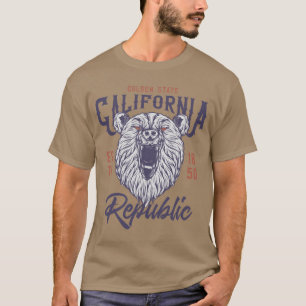 T-shirt État doré République de Californie Ours vintage