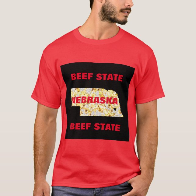 T-SHIRT ÉTAT DU BOEUF DE NEBRASKA (Devant)