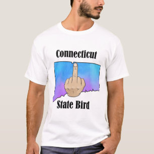 T-shirt État du Connecticut couleur du doigt médian pour t