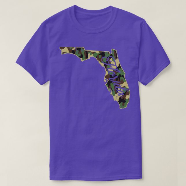 T-shirt État du drapeau de Camo Floride (Design devant)