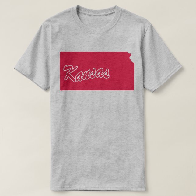 T-shirt État du Kansas Shape (Design devant)