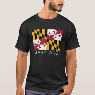 T-shirt Etat du Maryland Drapeau Etat du Maryland Souvenir