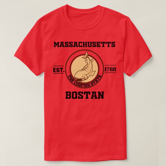 T-shirt État du Massachusetts2 (Design devant)