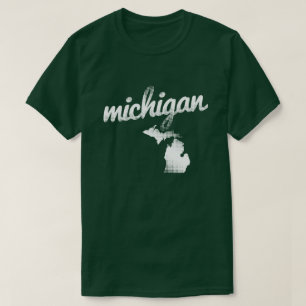 T-shirt État du Michigan dans le blanc