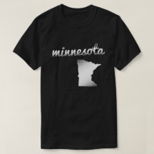 État du Minnesota dans le blanc