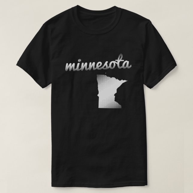 T-shirt État du Minnesota dans le blanc (Design devant)