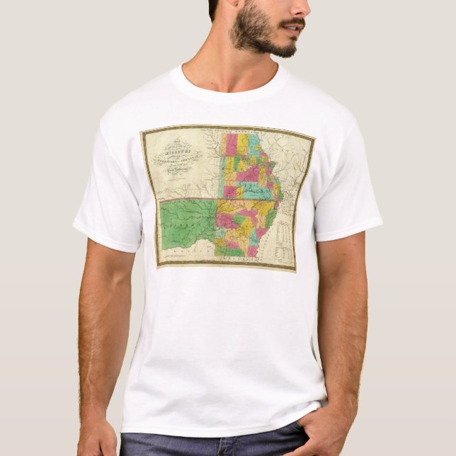 T-shirt État du Missouri et de territoire de l'Arkansas (Devant)