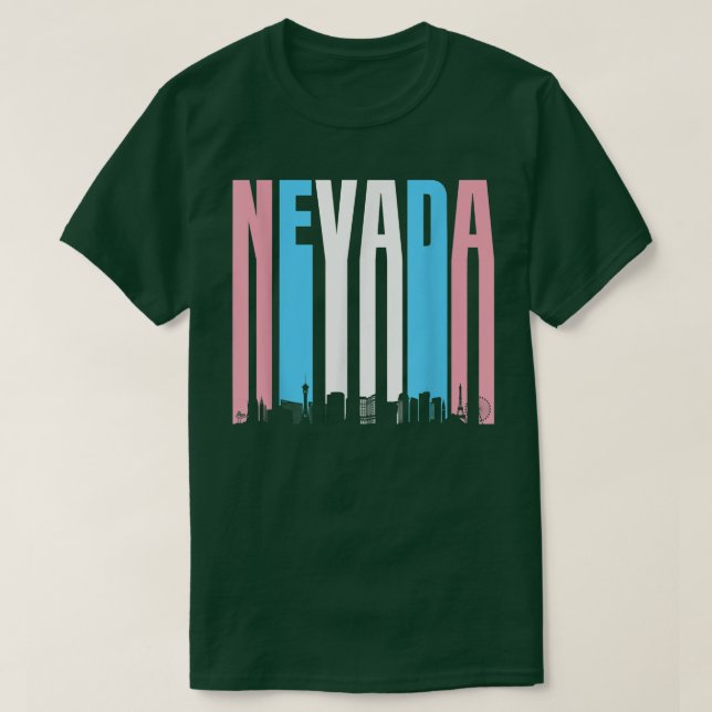 T-shirt Etat du Nevada Trans Pride Drapeau Transgenre  (Design devant)