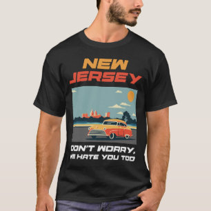 T-shirt État du New Jersey drôle slogan vintage rétro 