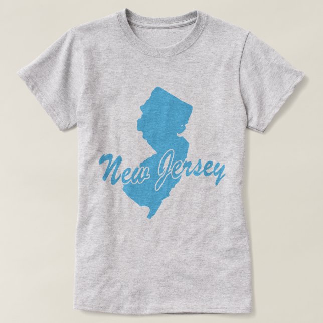T-shirt État Du New Jersey En Forme (Design devant)
