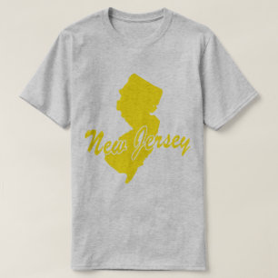 T-shirt État Du New Jersey En Forme