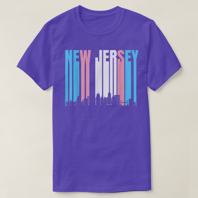 T-shirt État Du New Jersey Trans Pride Drapeau Transgenre (Design devant)