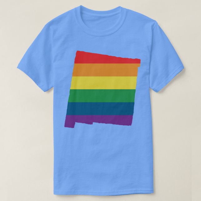 T-shirt État du Nouveau-Mexique Arc-en-ciel 1 (Design devant)