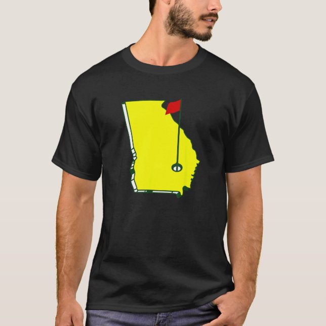 T-shirt Etat du pavillon de golf de Géorgie (Devant)