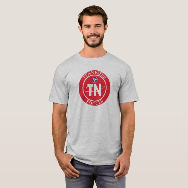 T-shirt État du Tennessee Soccer Red Unisex (Devant entier)