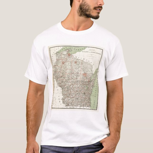 T-shirt État du Wisconsin (Devant)