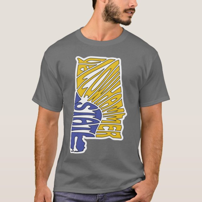 T-shirt État du Yellow Hammer Alabama (Devant)