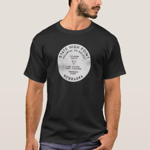 T-shirt État High Point Nebraska Panorama Point Hiérarchie