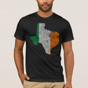 T-shirt État irlandais vintage du Texas de drapeau
