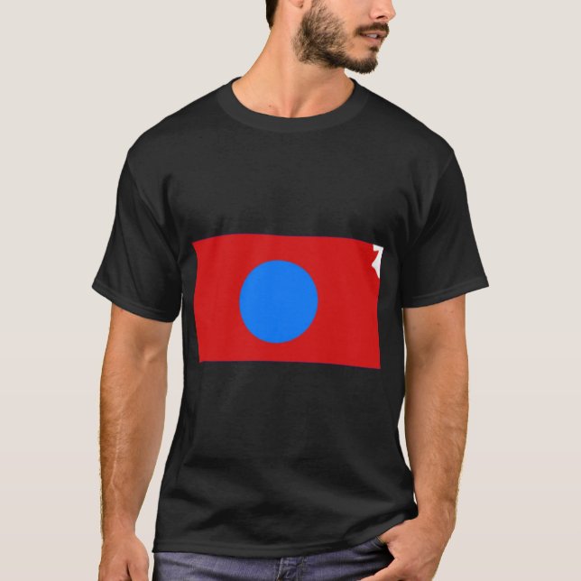 T-shirt État rouge point bleu KANSAS (Devant)