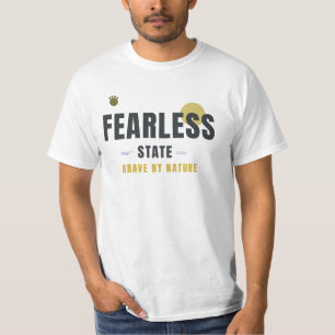 T-shirt ÉTAT SANS PEUR – Typographie Géométrique pour Amou