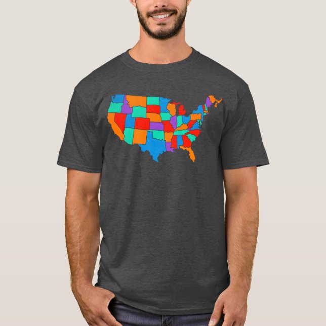T-shirt État-Unis rétro (Devant)
