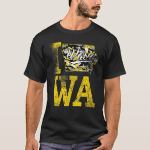 T-shirt Etat vintage de l'Iowa Vague tendance Iowans Bl Ja
