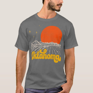 T-shirt Etat vintage de l'Oklahoma Mi-Siècle en détresse
