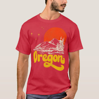 T-shirt Etat vintage de l'Oregon Mid Century Aes en détres