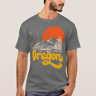 T-shirt Etat vintage de l'Oregon Mid Century Aes en détres