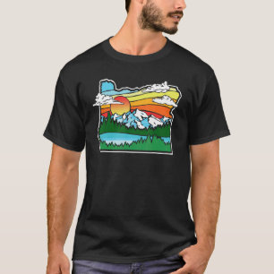 T-shirt État vintage De L'Oregon Retro Nature Graphique