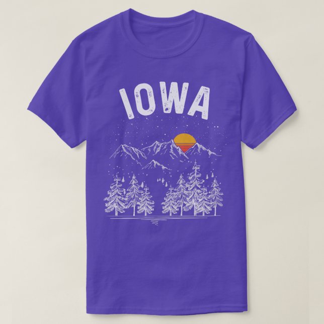 T-shirt Etat vintage de Retro Iowa (Design devant)