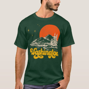 T-shirt Etat vintage de Washington Mid Century en détresse