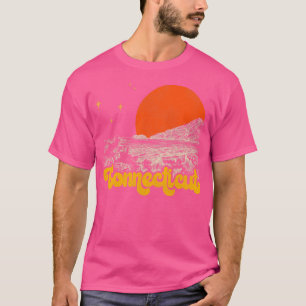 T-shirt État vintage du Connecticut Distresse du milieu du