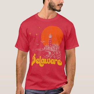 T-shirt Etat vintage du Delaware au milieu du siècle dépri