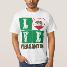 États de Californie Drapeau Coeur Pleasanton
