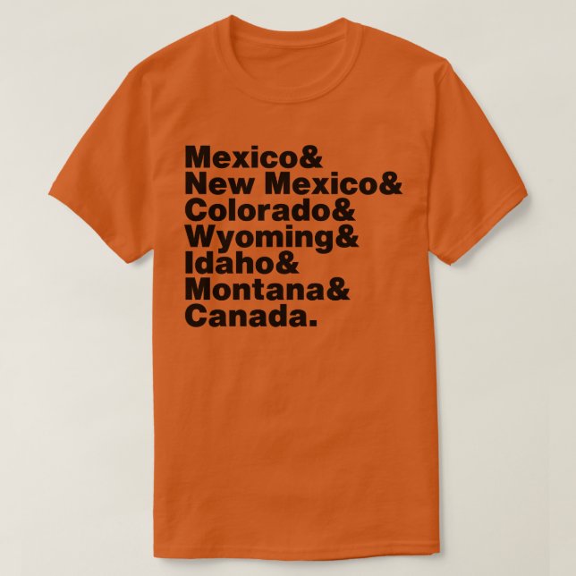 T-shirt États du sentier de partage continental (Design devant)