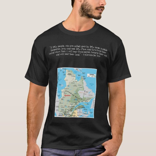 T-shirt États, provinces et territoires - Québec (Devant)