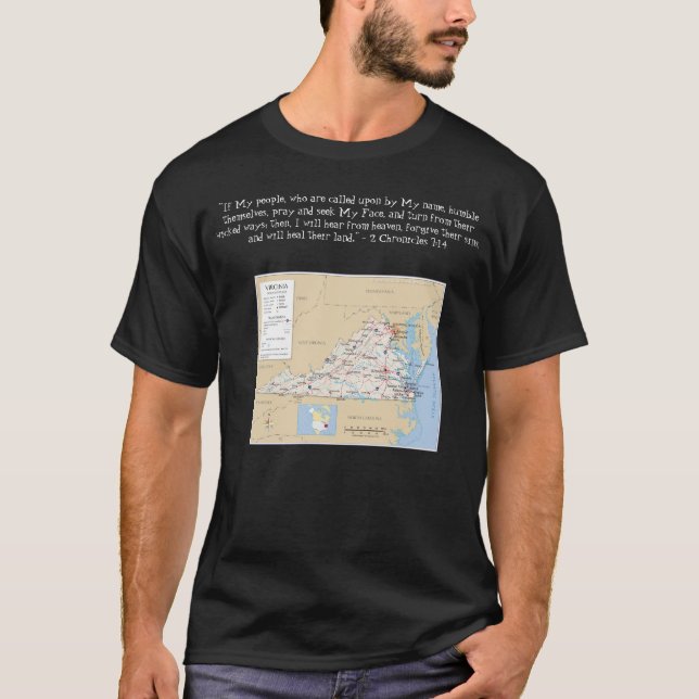 T-shirt États, provinces et territoires - Virginie (Devant)