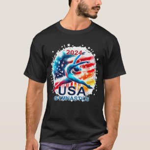 T-shirt Etats-Unis 2024 Jeux Etats-Unis Gymnastique Amériq