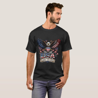 T-shirt États-Unis 250 Ans Aigle Chauve Jour de l'Indépend