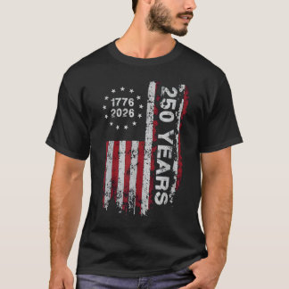 T-shirt États-Unis 250e anniversaire de naissance rétro US