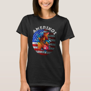 T-shirt États-Unis 4 juillet Amérique Carpe Koï Patriotiqu